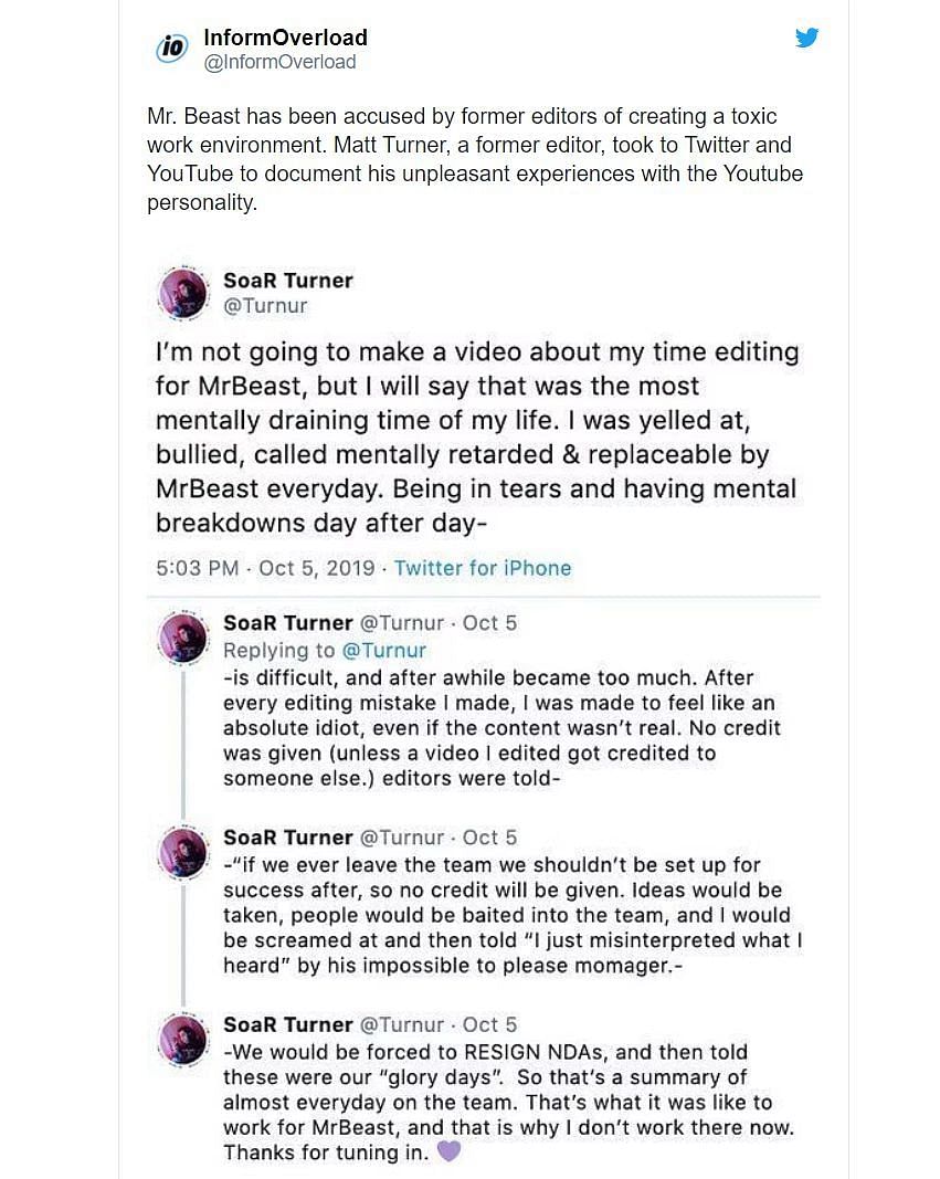 Dòng tweet hiện đã bị xóa của Matt Turner, trong đó anh ấy cáo buộc YouTuber (Ảnh qua Sportskeeda)
