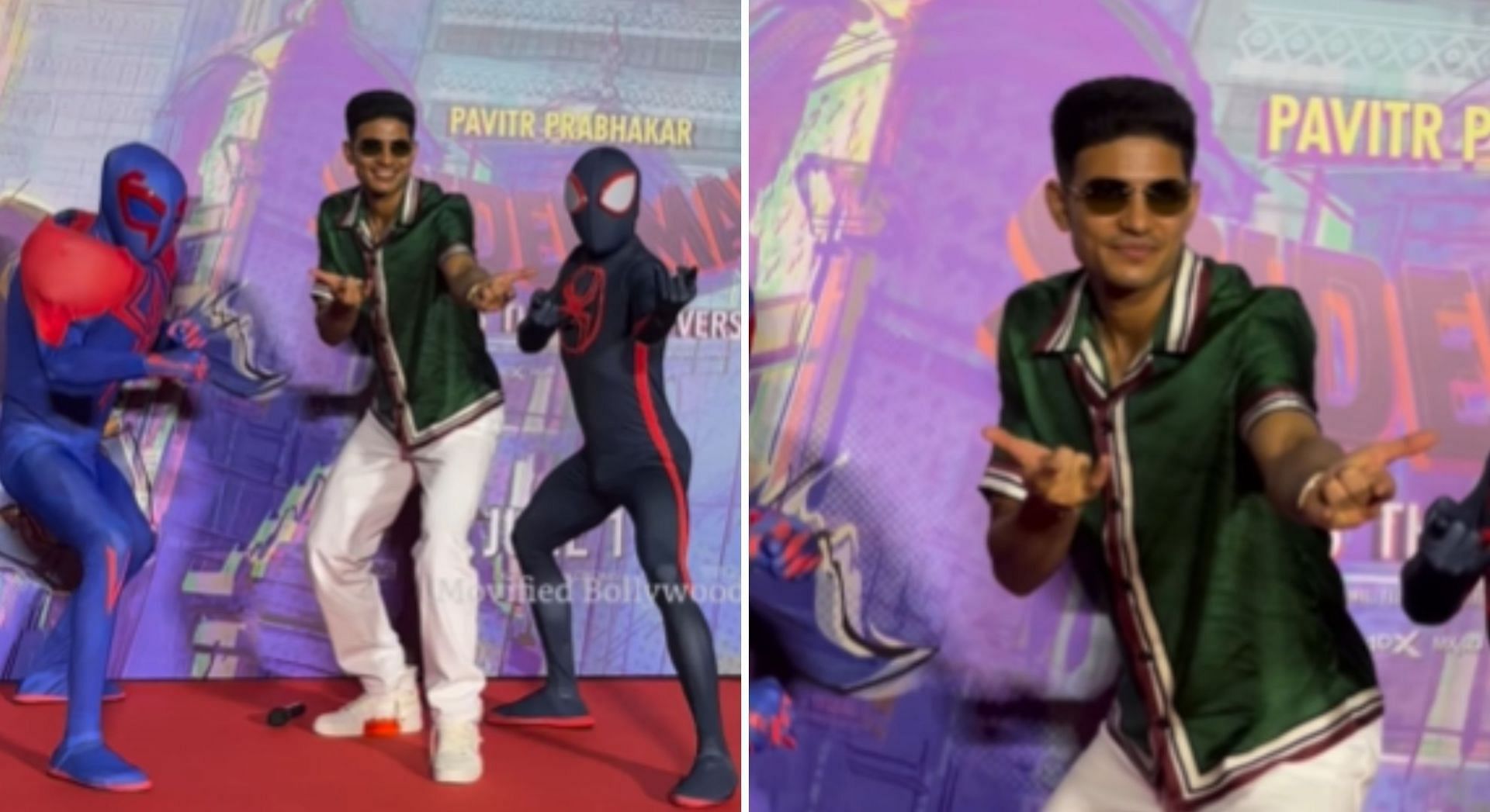 Watch Gts Shubman Gill Strikes Spiderman Pose At Movie Promotions