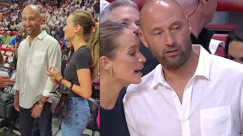 Yankees Legend Derek Jeter And His Supermodel Wife Make A Rare Public Appearance At Nba Playoffs