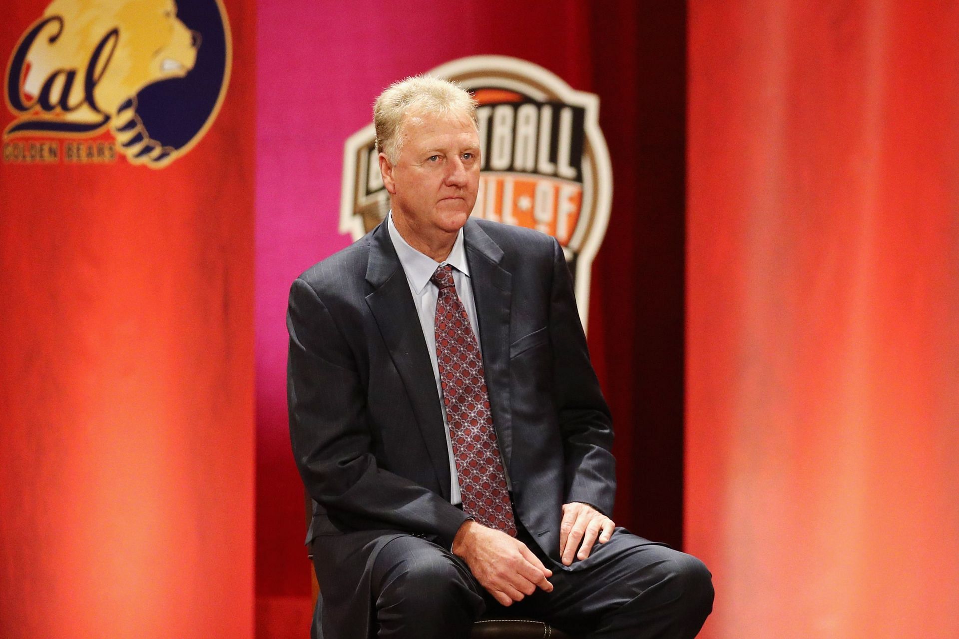 Larry Bird tại Lễ giới thiệu Đại sảnh Danh vọng Bóng rổ 2018