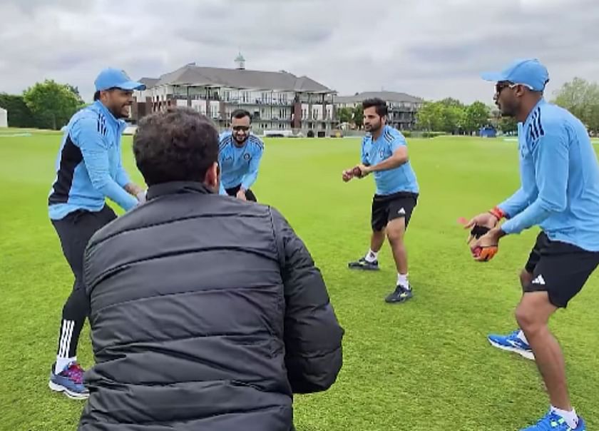 Watch] Team India players participate in a fun drill in a practice session  ahead of WTC 2023 final