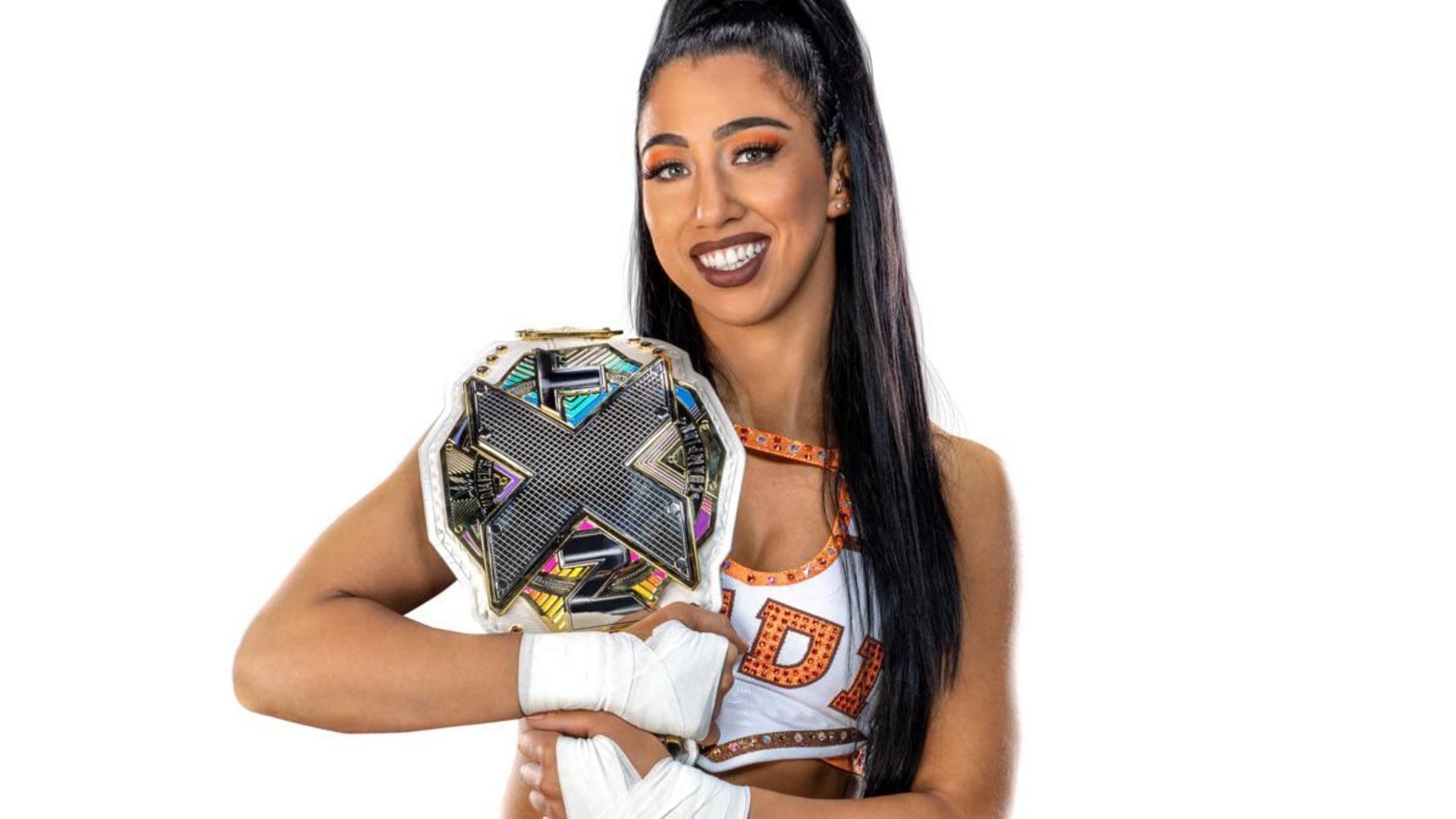 Indi Hartwell as NXT Women&#039;s Champion.