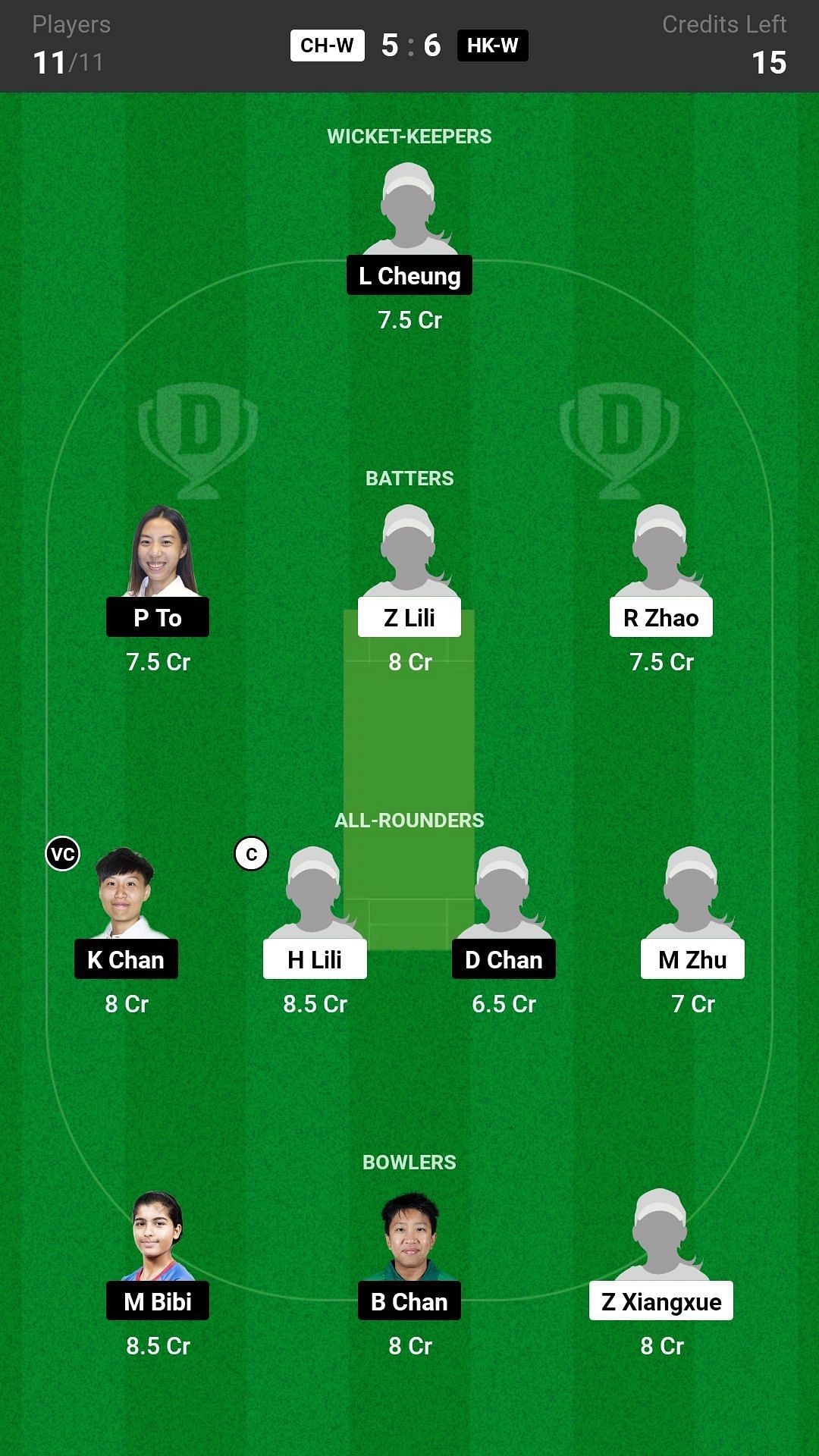 CH-W vs HK-W Dream11 Prediction: Fantasy Cricket Tips, Today's Playing ...