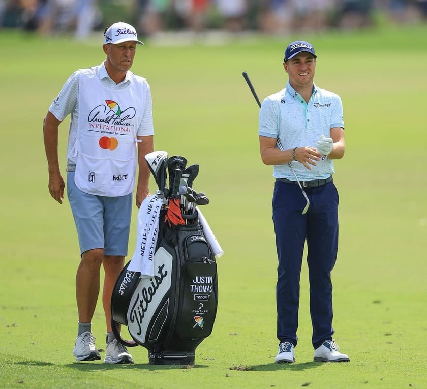 Who is Justin Thomas' caddie?