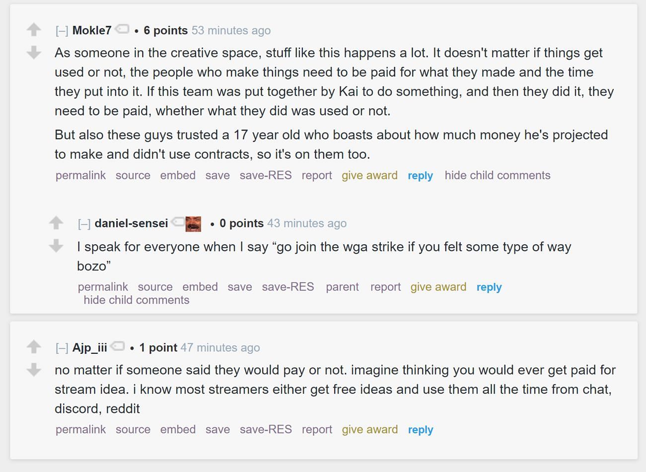 Reddit community shares their thoughts on Kai Cenat being accused of &quot;scamming&quot; a Twitter user (Image via r/LivestreamFail)