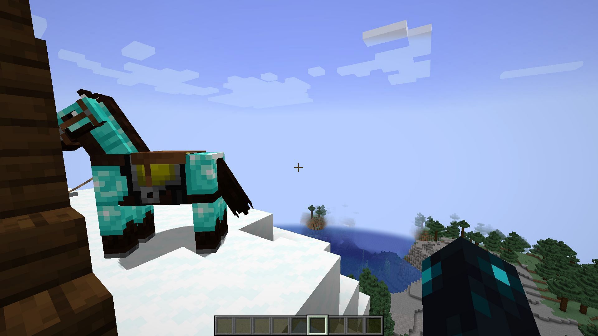 Horses are the best mobs to ride if players want to travel far and wide in Minecraft (Image via Mojang)