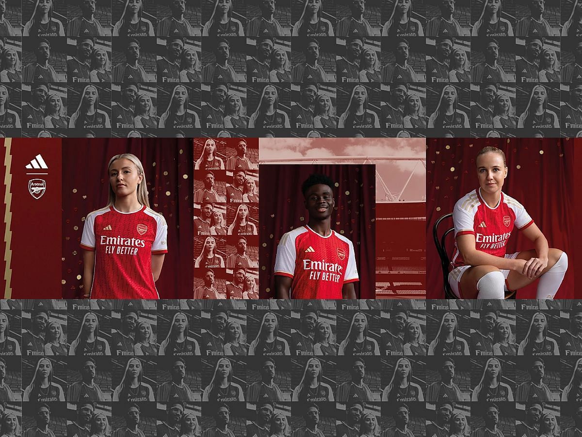 Newly launched Adidas x Arsenal 23/24 home kit (Image via Arsenal)