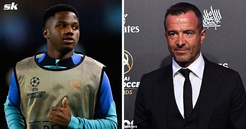 Jorge Mendes proposes swap deal involving Ansu Fati and Premier League star  to help Barcelona's FFP situation - Reports