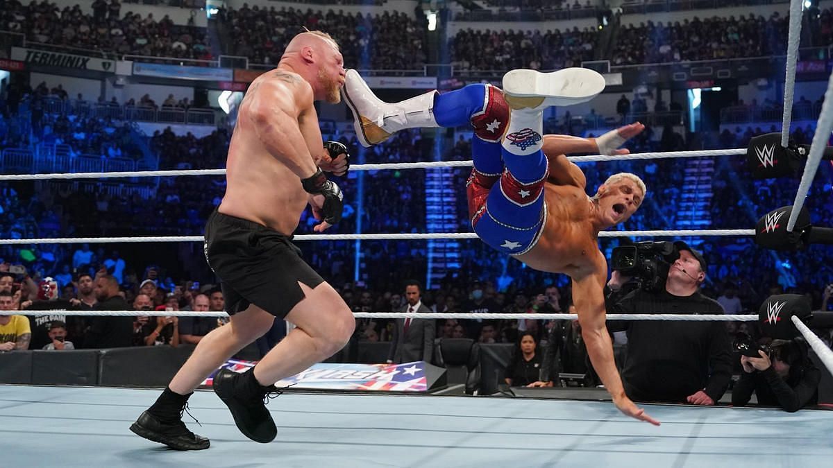 Cody Rhodes sends out a twoworded message after beating Brock Lesnar