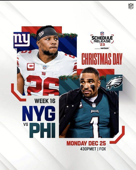 NFL Christmas Game 2023 Eagles headline starstudded fixture vs Giants