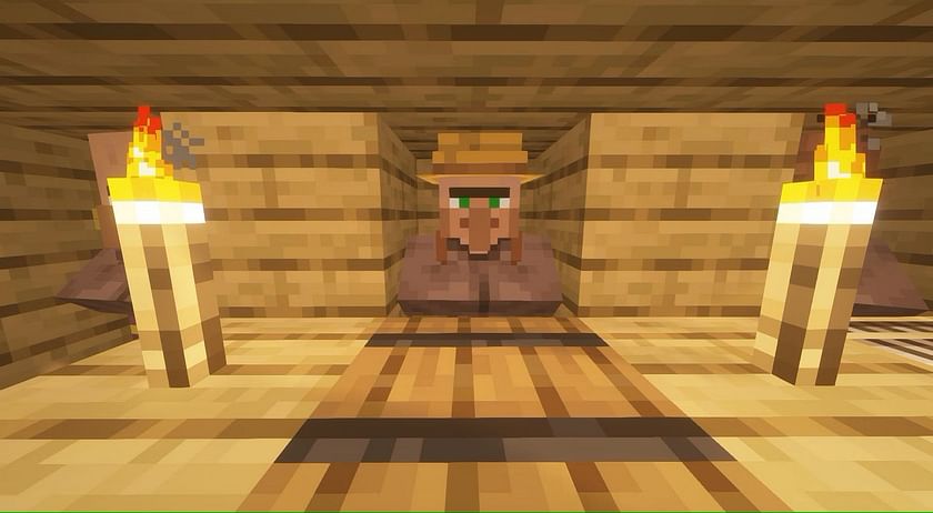 Fisherman villager in Minecraft (Image via Mojang)