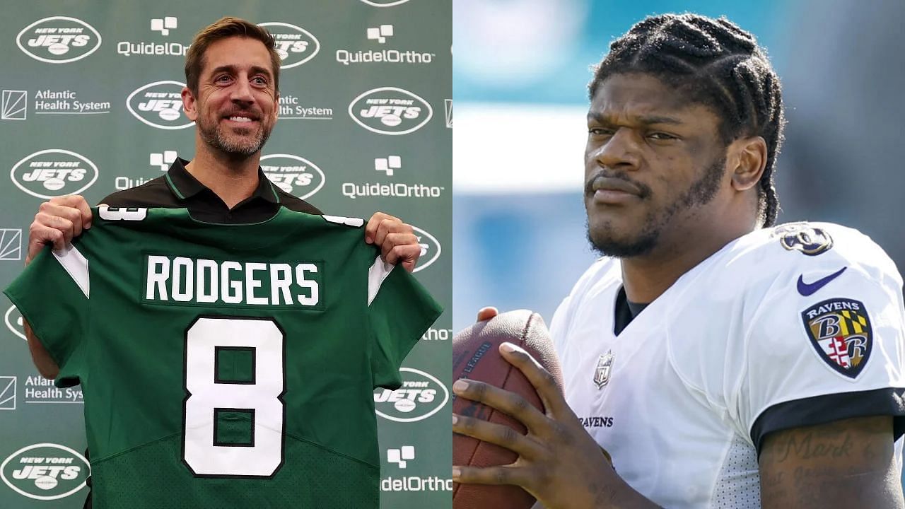 Lamar Jackson and Aaron Rodgers appear to be top contenders when 2023 rolls around - images via Getty