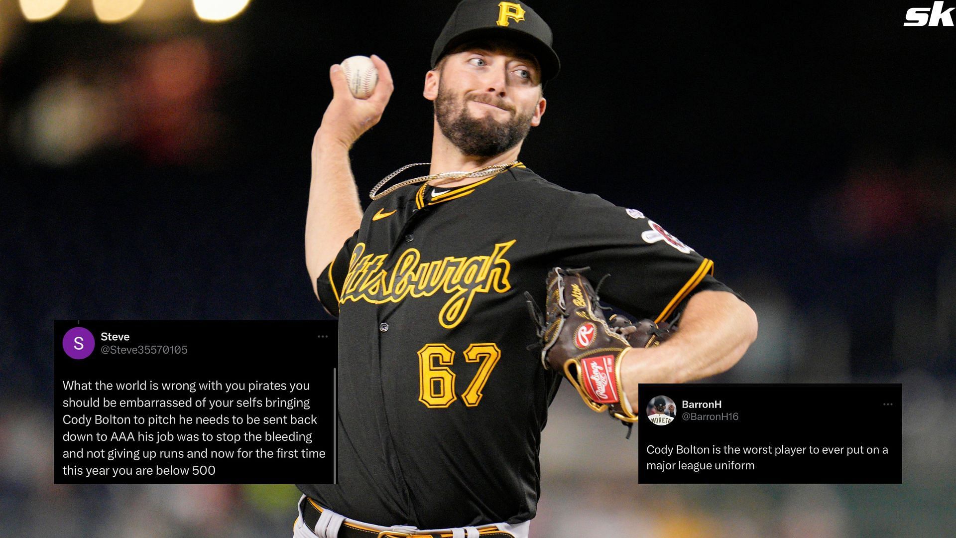 Pittsburgh Pirates fans thrash Cody Bolton for his horrific performance vs Giants