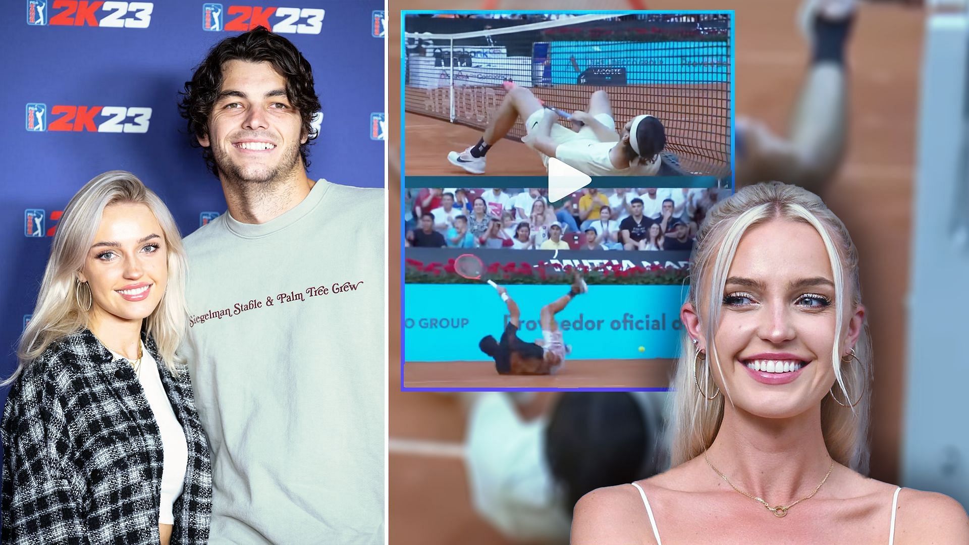 Taylor Fritz's girlfriend Morgan Riddle can't stop laughing over American's 
