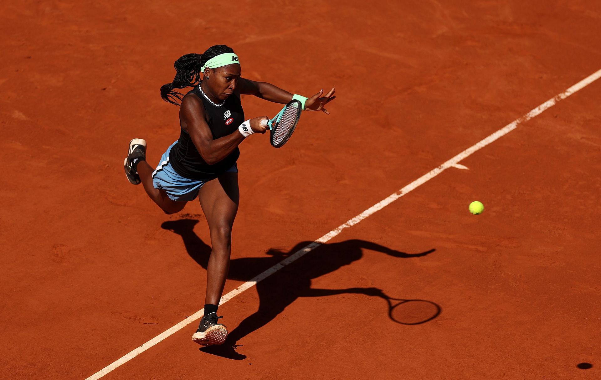 Coco Gauff in action at the 2023 Madrid Open.