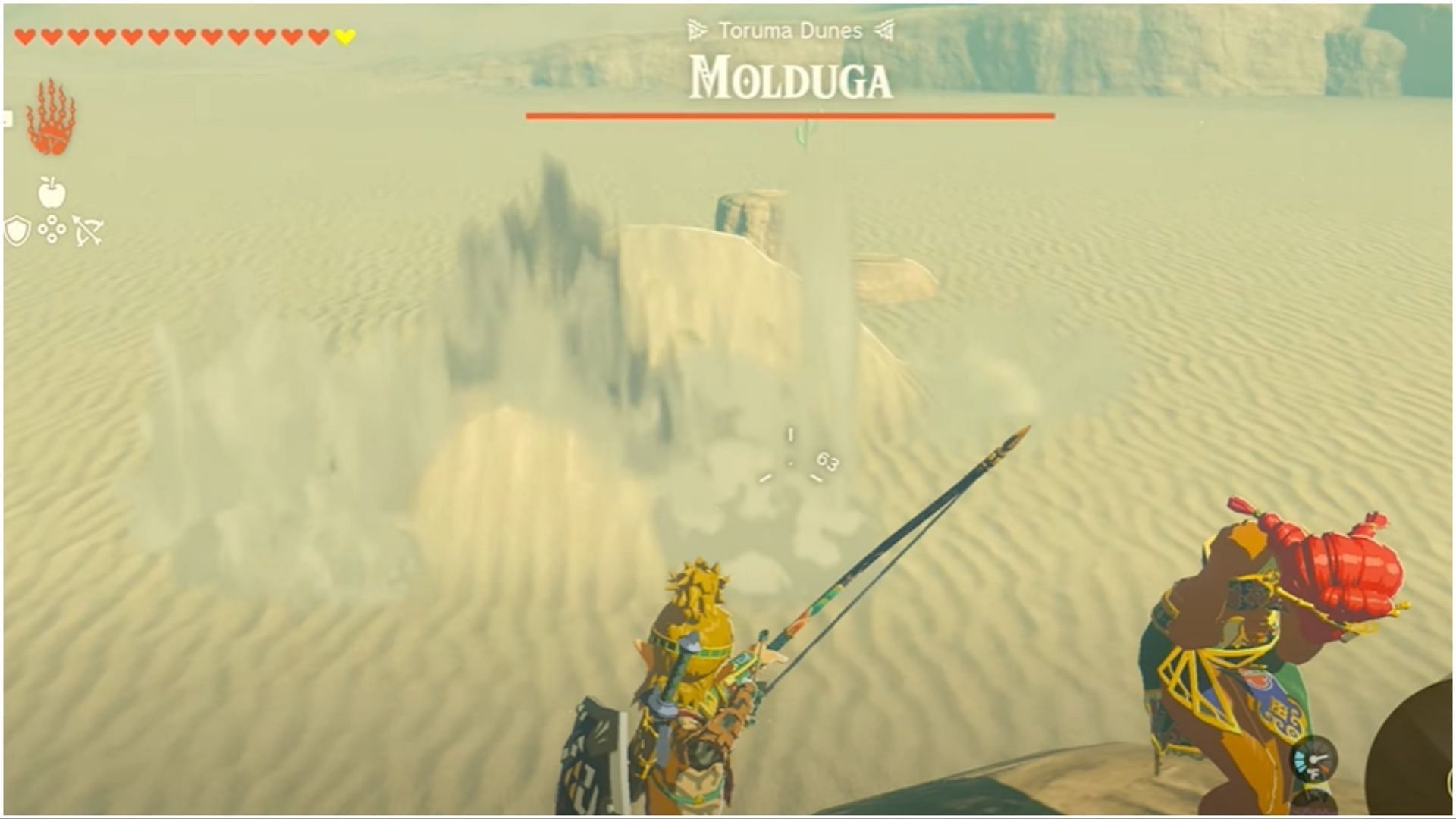 Molduga có khả năng kỳ lạ di chuyển nhanh dưới lòng đất (Hình ảnh qua The Legend of Zelda Tears of the Kingdom)