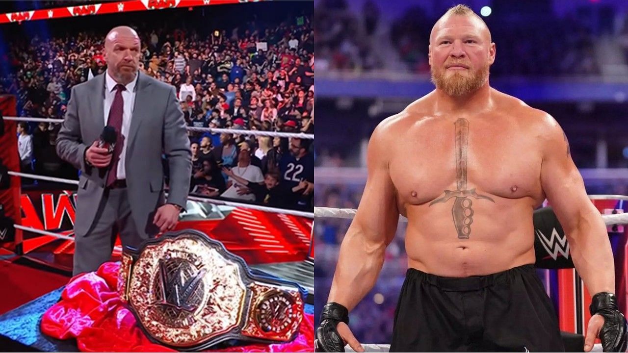 WWE दिग्गज ट्रिपल एच और ब्रॉक लैसनर 
