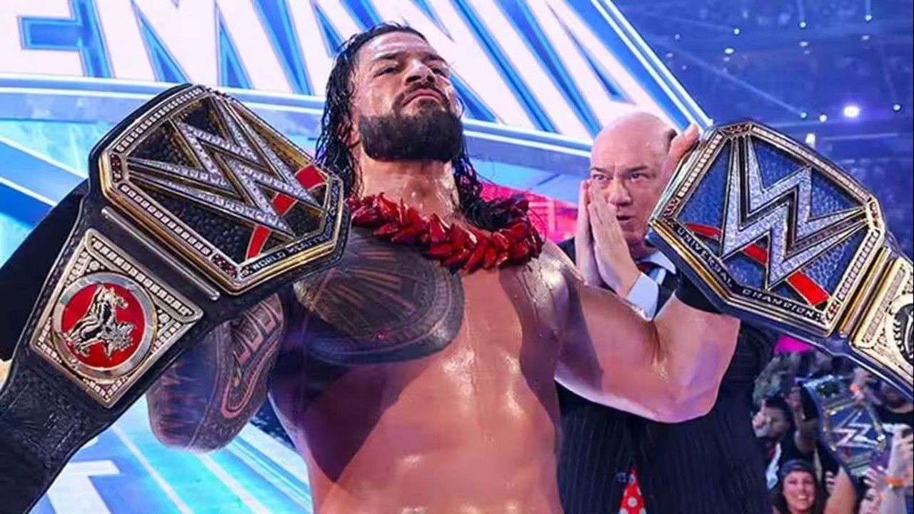 अनडिस्प्यूटेड WWE यूनिवर्सल चैंपियन रोमन रेंस और पॉल हेमन 