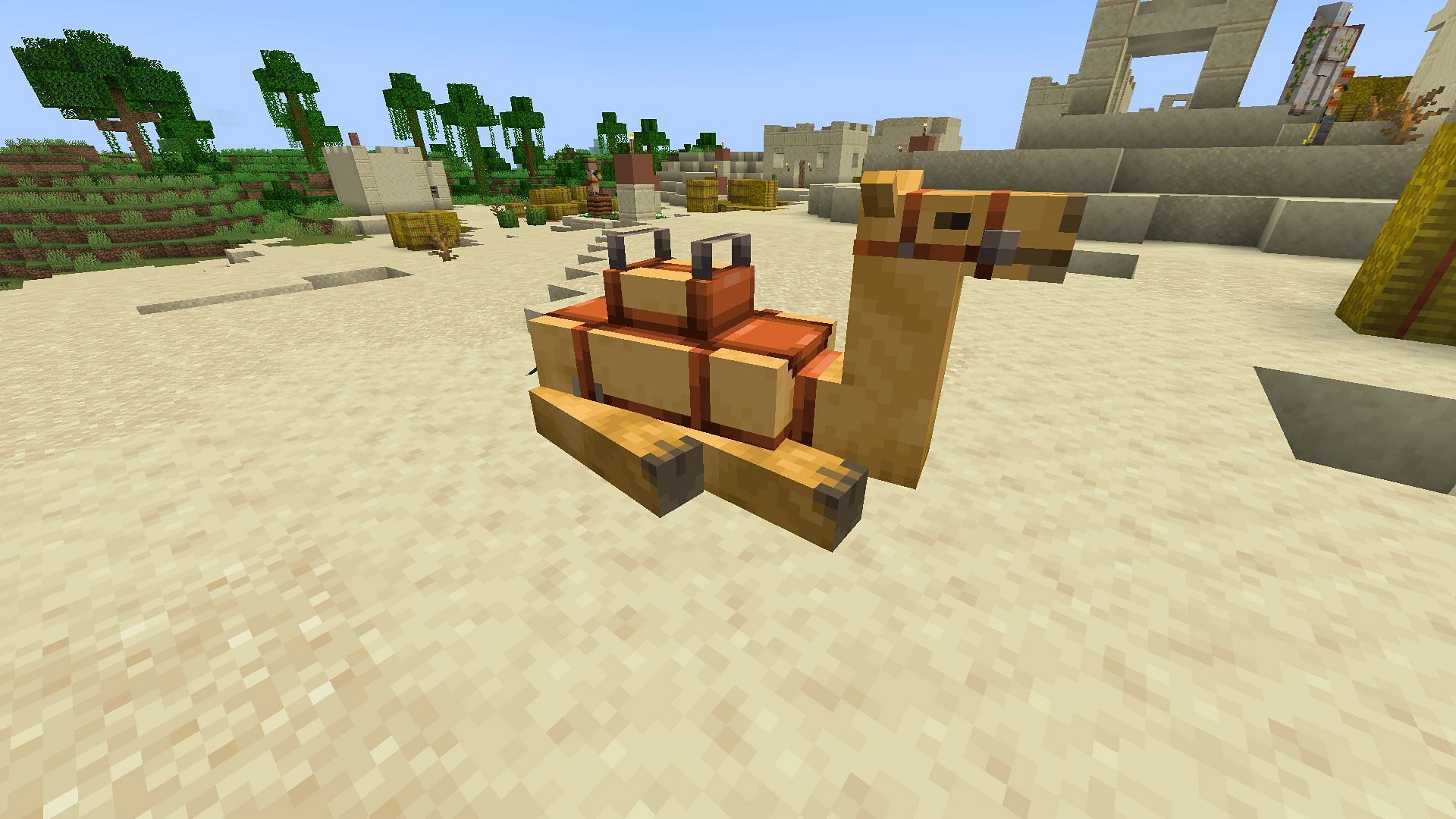Camels are brand new mobs that can be ridden in Minecraft 1.20 update in 2023 (Image via Mojang)