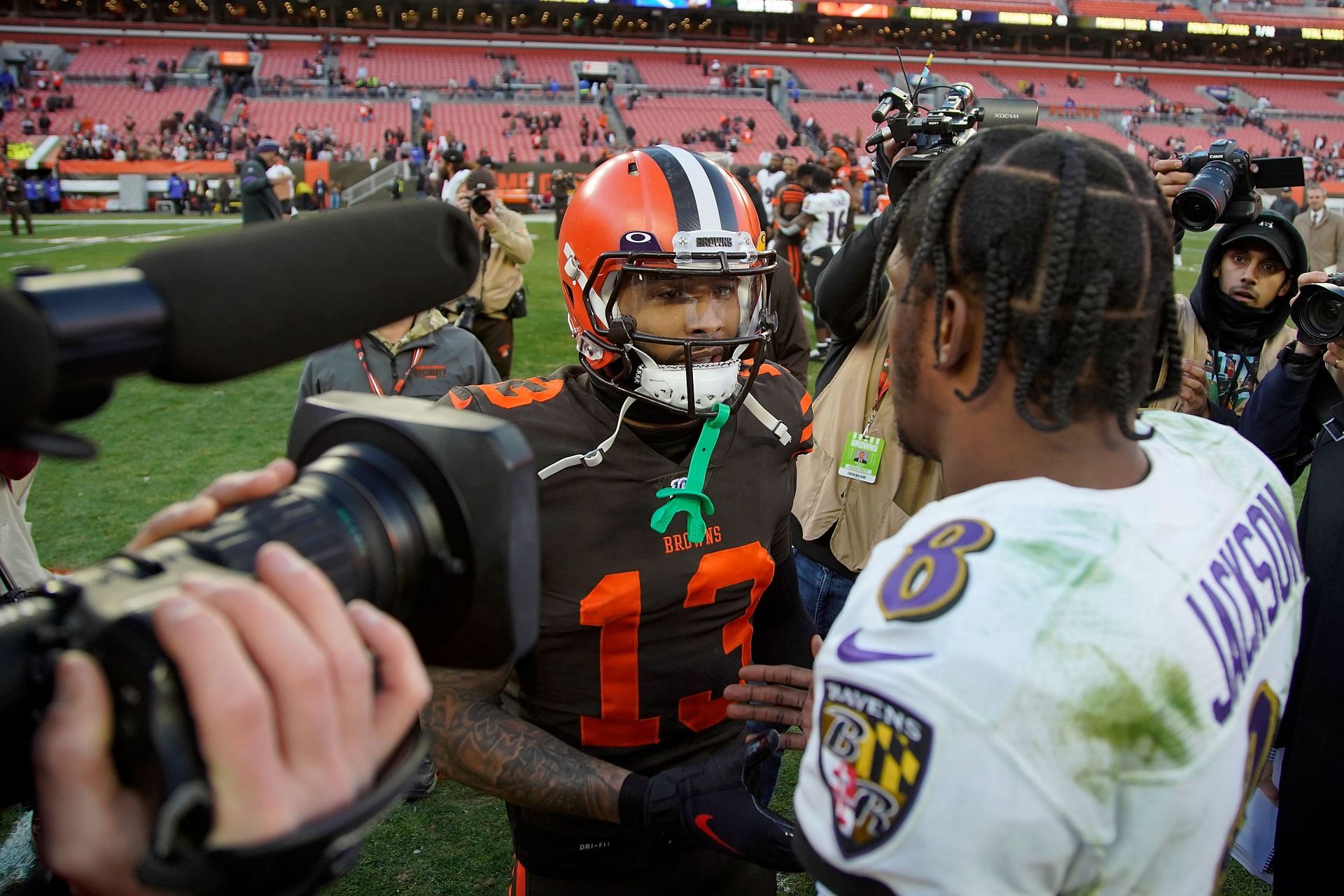 Lamar Jackson and Odell Beckham Jr.: Baltimore Ravens v Cleveland Browns