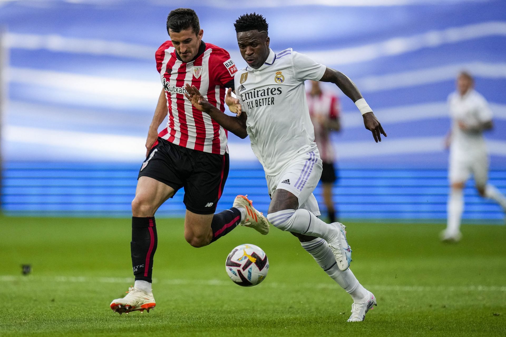 Vinicius Junior (right) in action against Athletic Bilbao