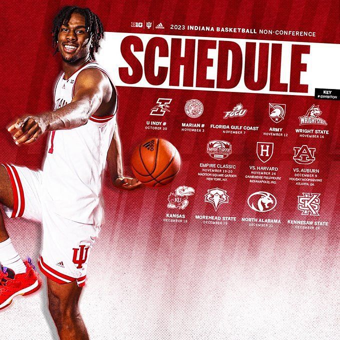 Indiana Basketball schedule The Hoosiers announce their nonconference