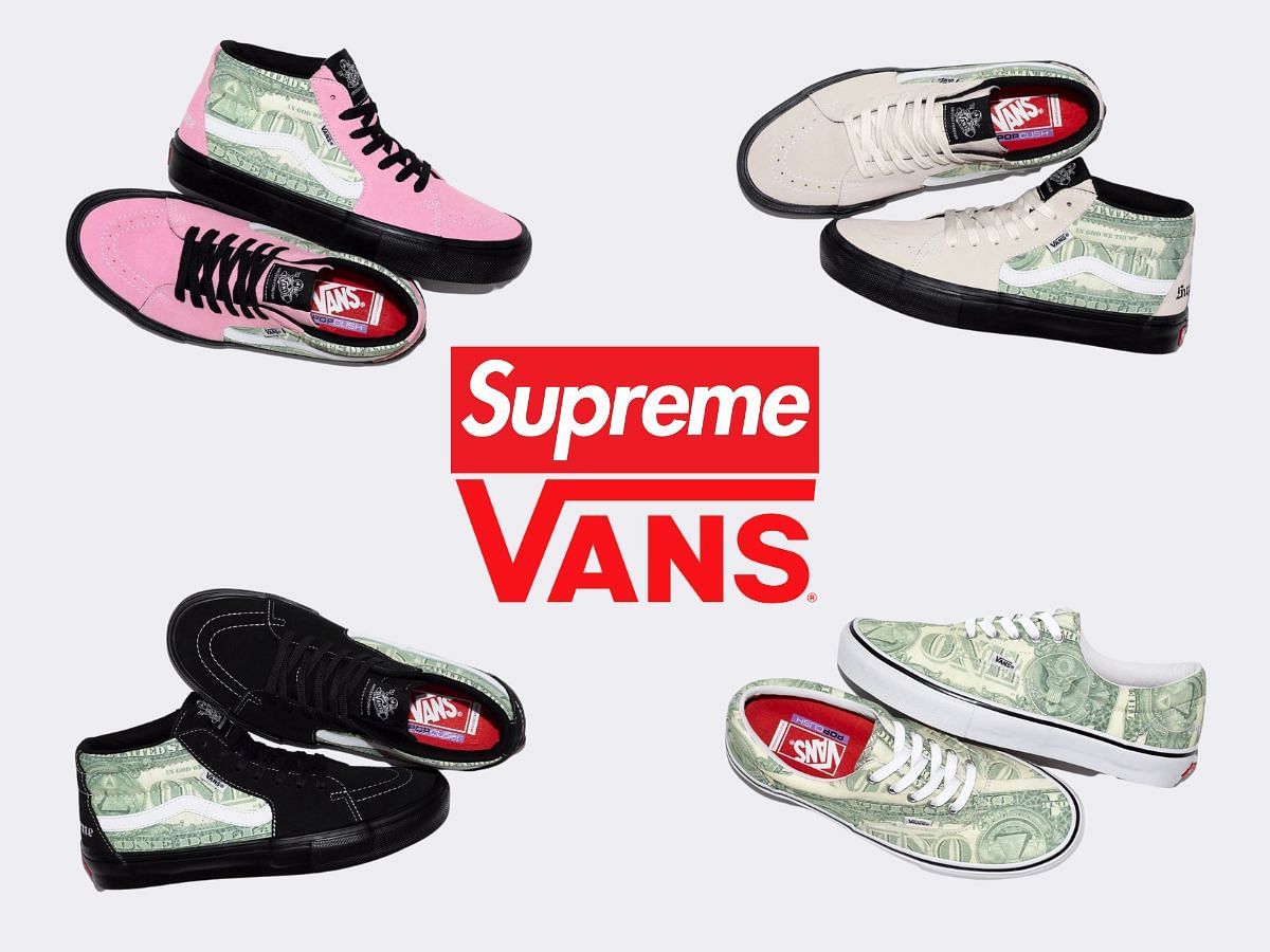 præmedicinering tunnel brochure Supreme: Supreme x Vans Dollar Bill sneaker pack: Where to get, release  date, price, and more details explored