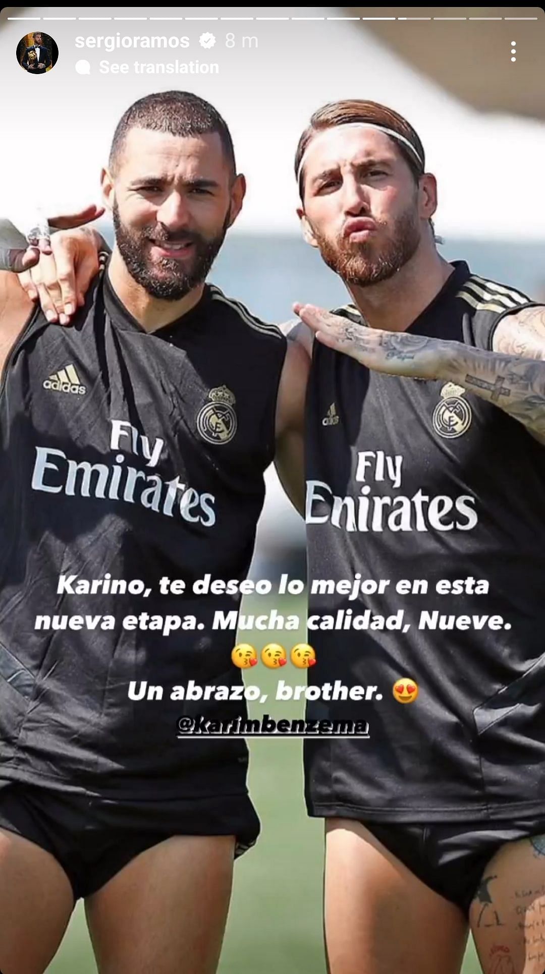 Real Madrid legend Sergio Ramos&#039; message for the departing Karim Benzema