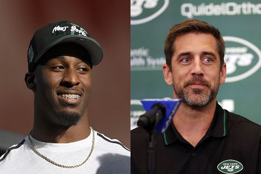 Jets Star Breece Hall Loses It Over Ayahuasca-themed Aaron Rodgers ...