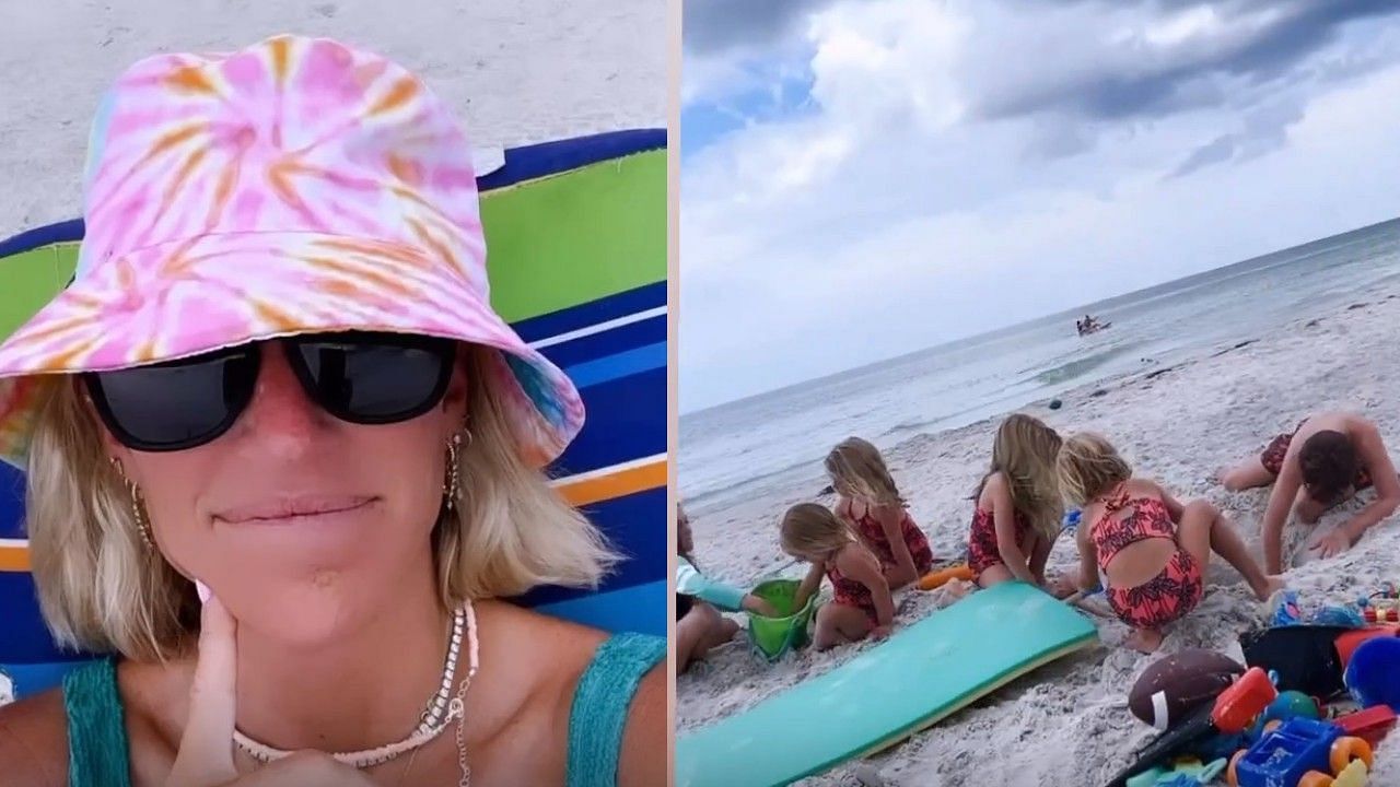 Vợ của Matthew Stafford, Kelly, đã ghi lại kỳ nghỉ của gia đình họ ở Florida.