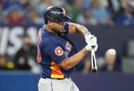 خوسيه أبرو رقم 79 من فريق هيوستن أستروس يضرب أغنية واحدة