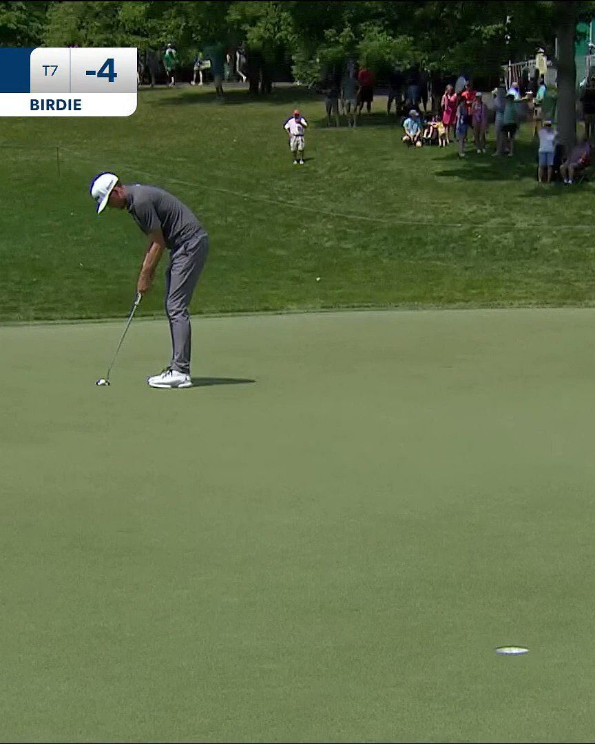 Keegan Bradley soars up the leaderboard with 9th Birdie of the day at