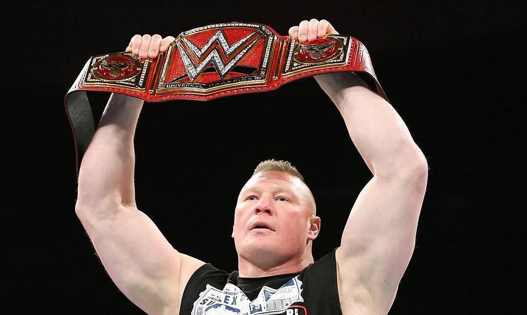 Brock Lesnar with his Undisputed title, Source: Paul Heyman&rsquo;s Instagram