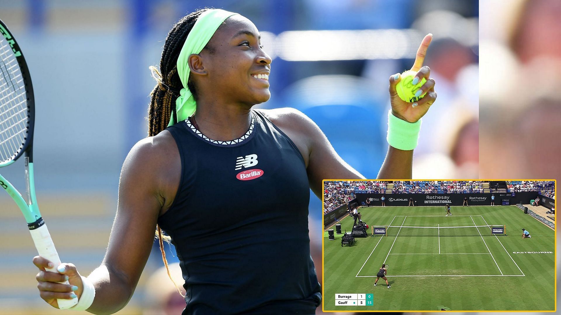 Coco Gauff reacts to hilarious video of seagulls seemingly laughing at her failed ball toss in Eastbourne