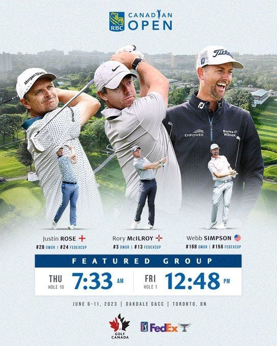 2023 RBC Canadian Open Thursday Round 1 tee times and pairings explored