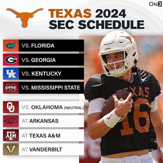 Texas Longhorn Football Schedule 2024 Printable Free lucia ronica