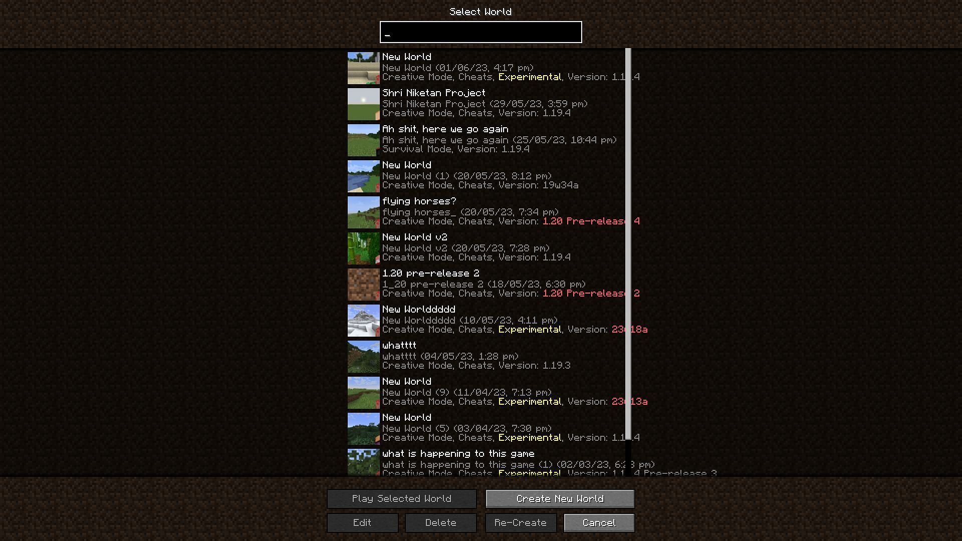 Du kannst nach dem Update auf Minecraft 1.20 einfach eine beliebige bestehende Welt starten und das Spiel wird sie automatisch konvertieren (Image via Mojang)