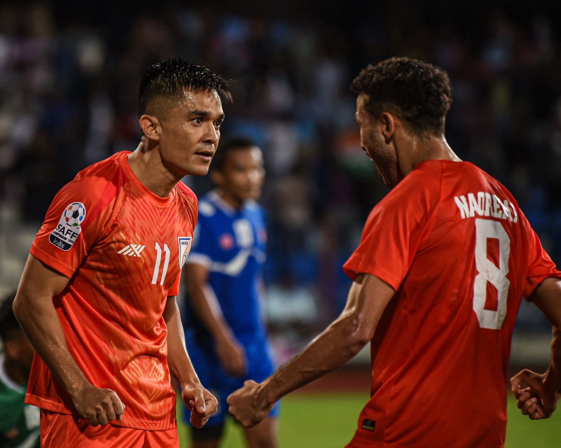 Sunil Chhetri and Noorim Mahesh Singh