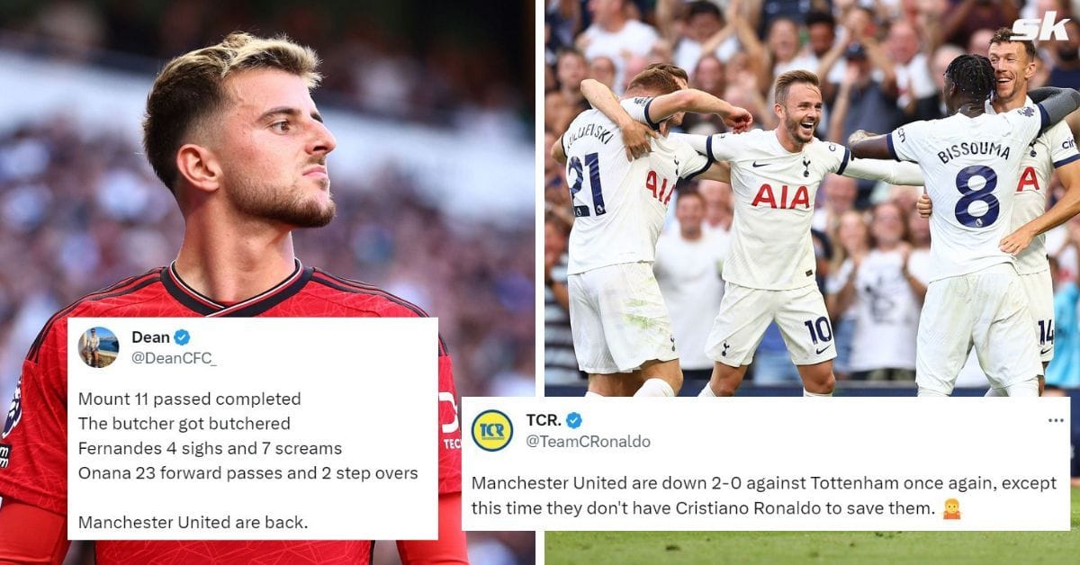 &ldquo;They don&rsquo;t have Cristiano Ronaldo to save them&rdquo; &ndash; Twitter explodes as Manchester United suffer 2-0 loss against Tottenham&nbsp;