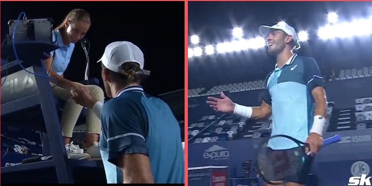 Watch: Hilarious scenes in Los Cabos as Borna Coric fails to notice he's won QF clash