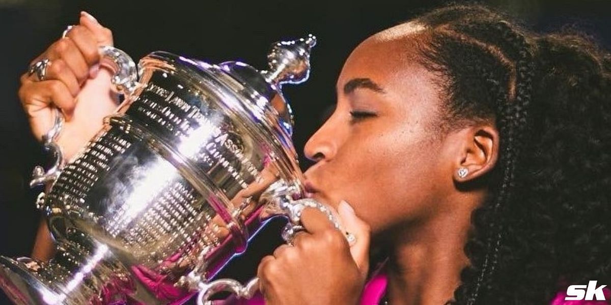 Coco Gauff dazzles in 'Barbie' pink pantsuit in US Open champion's photoshoot
