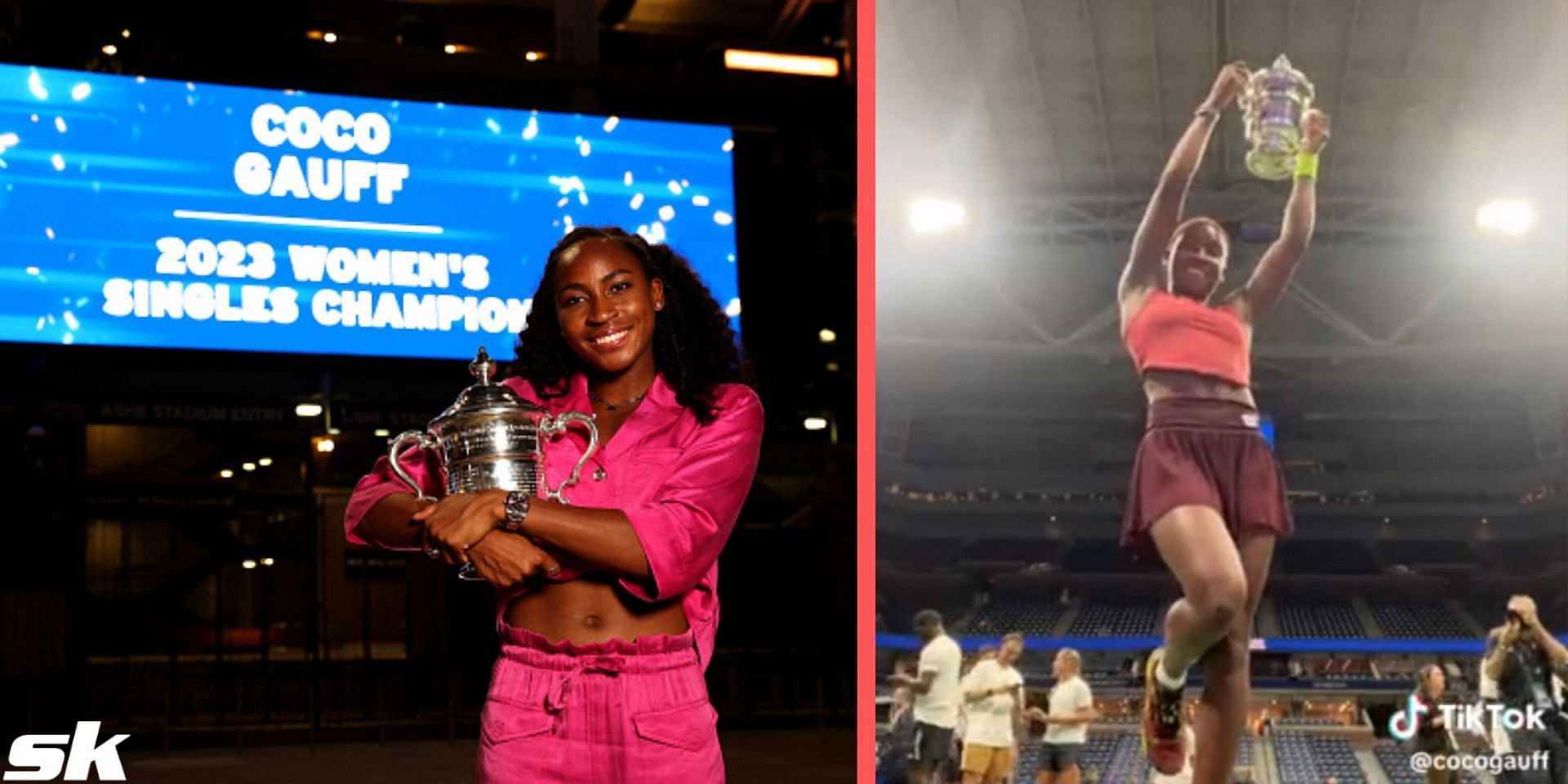 Coco Gauff dances to DJ Khaled's song 'All I Do Is Win' with her trophy in first TikTok after maiden Grand Slam win at US Open 2023