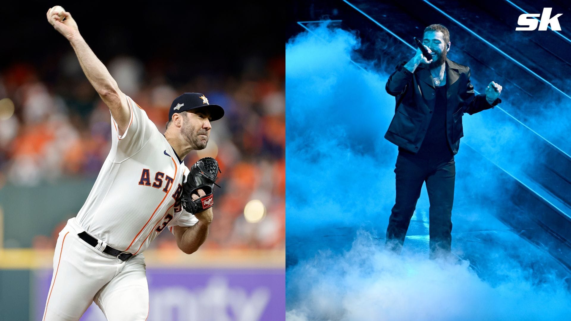 Post Malone hypes MLB fans for Astros vs Rangers ALCS battle - Saddle up, it&rsquo;s going to be a lone star showdown.