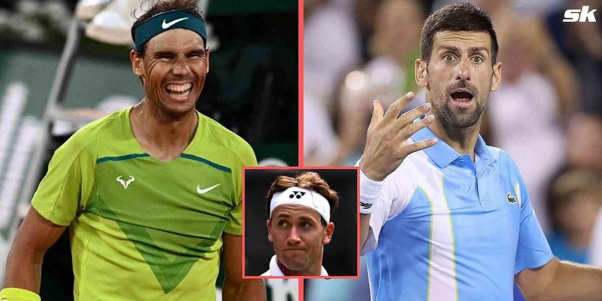Novak Djokovic has beaten Rafael Nadal a lot on the tennis court but he won't beat him on a golf course: Casper Ruud