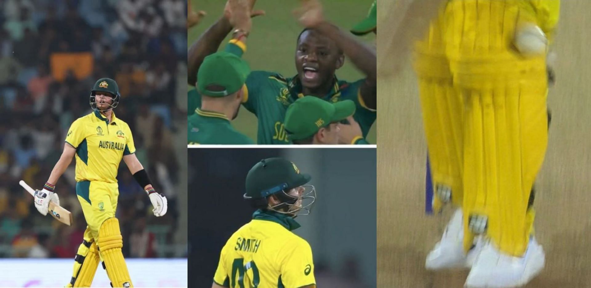 [Watch] Steve Smith shell-shocked after being dismissed by overturned LBW decision in SA vs AUS 2023 World Cup match