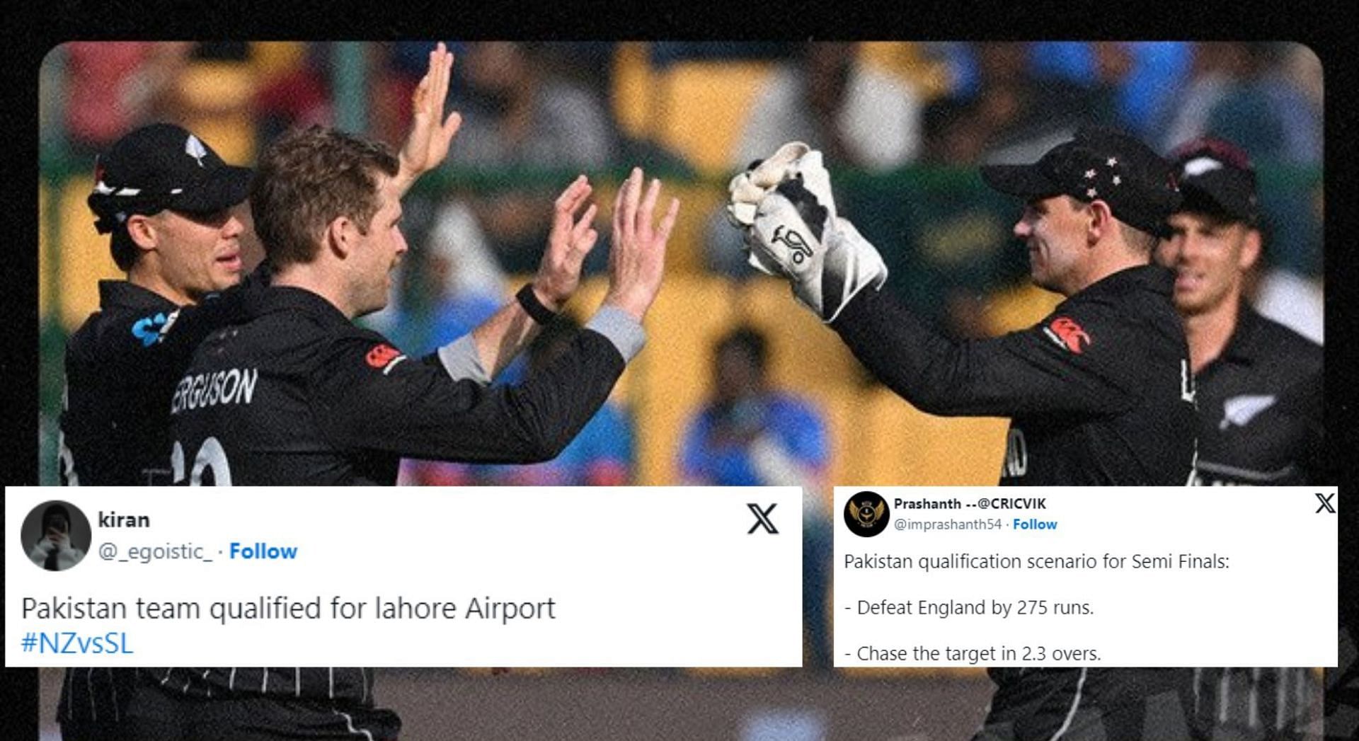 “Pakistan team qualified for Lahore airport” – Fans erupt as New Zealand beat Sri Lanka by five wickets in 2023 World Cup