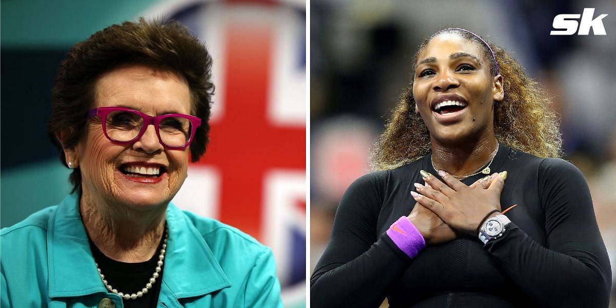 Billie Jean King congratulates Serena Williams on National Women's Hall of Fame induction