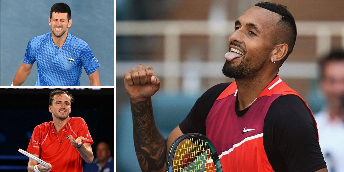Nick Kyrgios reacts to stat showing his unbelievable 16-8 winning record against 2023 ATP Finals players ft. Novak Djokovic, Daniil Medvedev