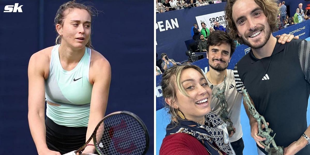 Paula Badosa sweats it out with boyfriend Stefanos Tsitsipas' brother Petros during practice session in Turin