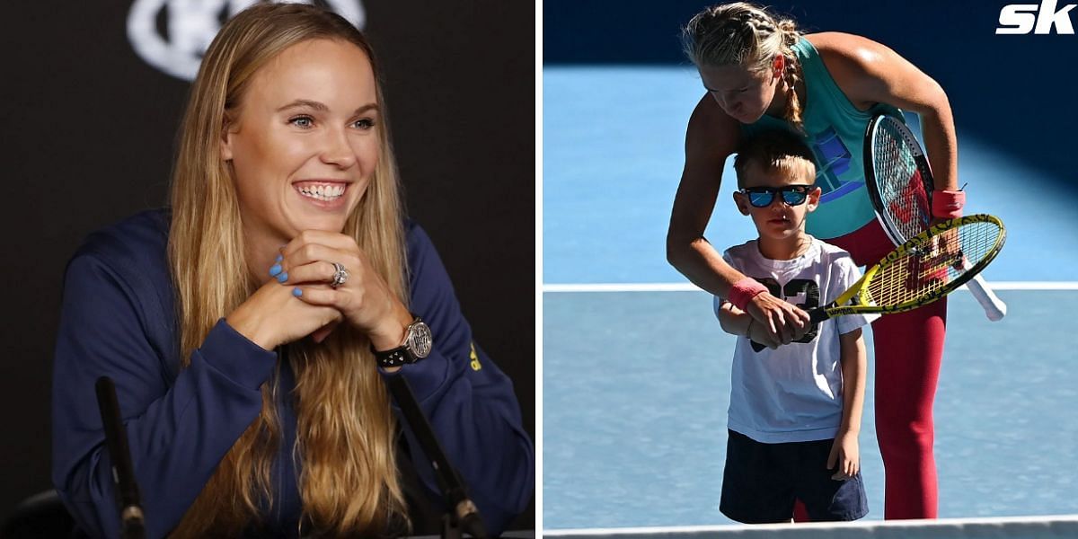 Caroline Wozniacki sends her best wishes to Victoria Azarenka's son Leo on his 7th birthday